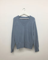 カシミアファインウールVネックニット(7color)