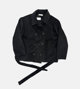 Black bell midi coat
