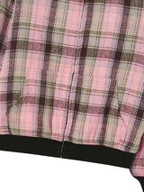 REVERSIBLE CHECK HOOD ZIP-UP BLACK
