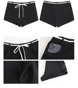 White Ribbon High Short Pants