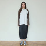 Washed Denim Long Skirt_2Color(W25_SK01)