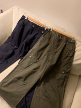 Rover Flap Pocket Back Banding ワイドカーゴロングパンツ (2 Colors)