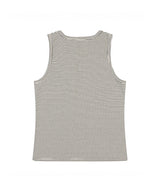 flow cotton ribbed sleeveless ivory stripe