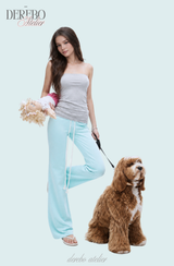 Mint lettering long good fit casual pants 