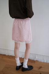 Petal satin skirt_pink