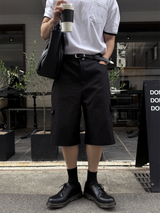 Twos herringbone bermuda pants