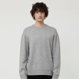 カシミアブレンドウールクルーネックニット GRAY