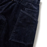 Velvet denim work pants / Dark navy