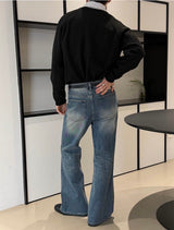All cat blue boots cut pants