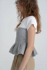 Twinkle tweed top_silver