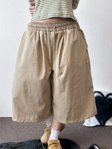 Frendi Cotton Multi Over Long Bermuda Pants 5 Color 