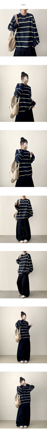 Roden boxy fit color matching Dangara round knit