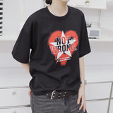ファンキースターハートオーバーフィット半袖Tシャツ_BLACK
