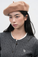 GNRL logo wool beret