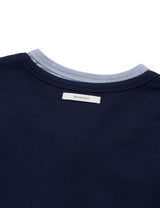 LAYERED FRILL CARDIGAN T-SHIRT(NAVY)