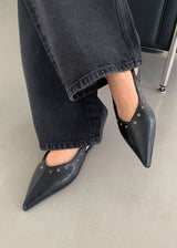 アイレット スティレット スリングバック
