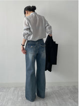 238 Back Pocket Semi-Bootcut Denim Pants