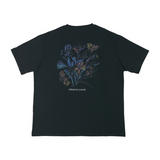 FMW フラワー ドローイング T シャツ - ブラック