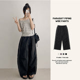 [Two-Way Pants✨] Side-Line Pants, Wide Crinkle Pants (4 colors)