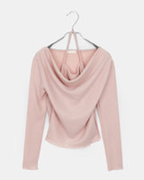 Bora Frill Halter Off-Shoulder Knit