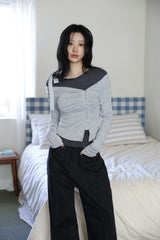 Bebe ST Tie Ribbed Tee