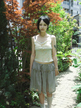CHIFFON LACE MIDI SKIRT (2COLOR)