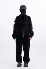 Stua Velour Velvet Set-Up Sweatpants