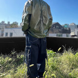 glossy stitch jacket_khaki