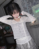 (2color) Crinkle Flower Embroidery Sleeveless Camisole Top