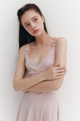 Wave Flare Dress Pink