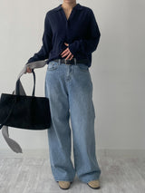 132 High-Waist Wide Denim Pants