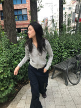 ネガティブスモールフィットフードジップアップ