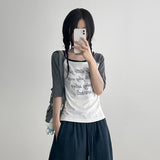 ナグランリトルガールオフショルダーレグランTシャツ(3 colors)