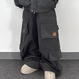 subtle patch cargo pants