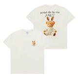 [24SS] RABBIT BEAR DOLL LOGO SHORT SLEEVE T-SHIRT CREAM