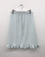 Tulle floral frill midi skirt (2color)