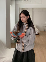ヒメルドストライプニットマフラー