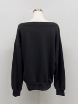 Two-way Boat Neck Over Fit Sweatshirt