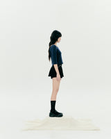 LETTER LACE TOP (NAVY)