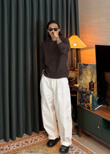 Men's カシミアウォッシャブルラウンドニット 20COLOR