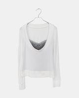 リダンレーススリムフィットレイヤードロングスリーブTシャツ