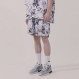 tie-dye cargo shorts_white