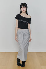 PETALINE LACE TEE black