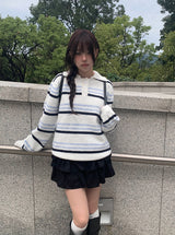 Vans ストライプカラーオーバーフィットニット