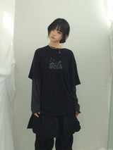 Double ribbon knee-point pants