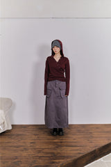 Rivet Pigment Skirt (2color)