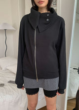 WAFFLE UNABAL ZIP-UP (2color)