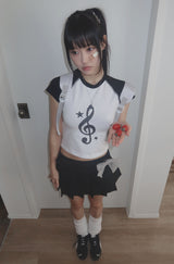 ノートラグランTシャツ _ ホワイト