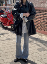 Slim Fit Cotton Bootcut Denim Pants (4color)