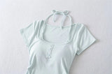 Della Strap Layered T-Shirt